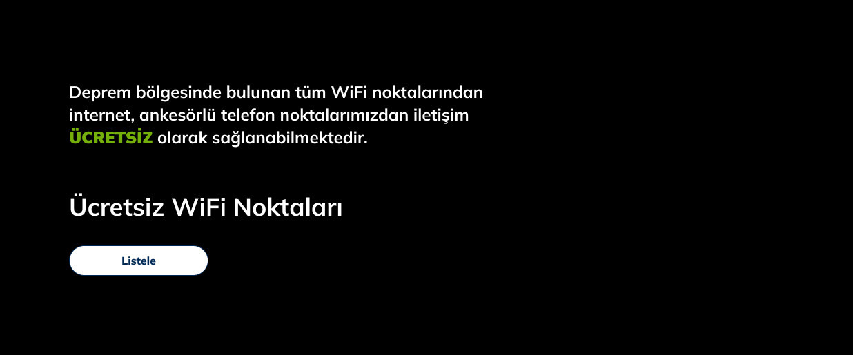 Ücretsiz WİFİ Noktaları