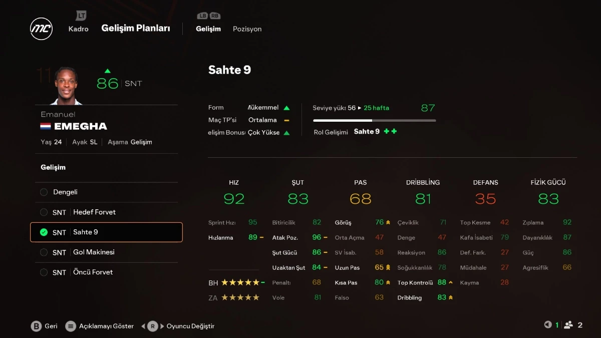 EA FC 26 potansiyelli oyuncular