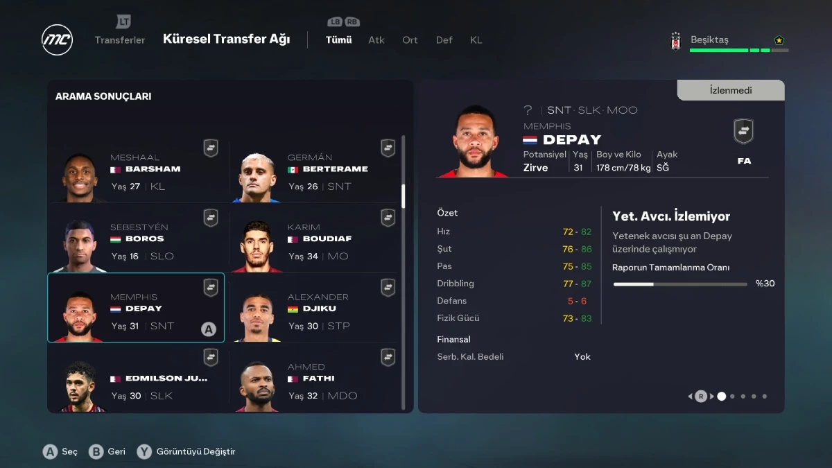 EA FC 26 serbest oyuncular EA FC 26 serbest oyuncular